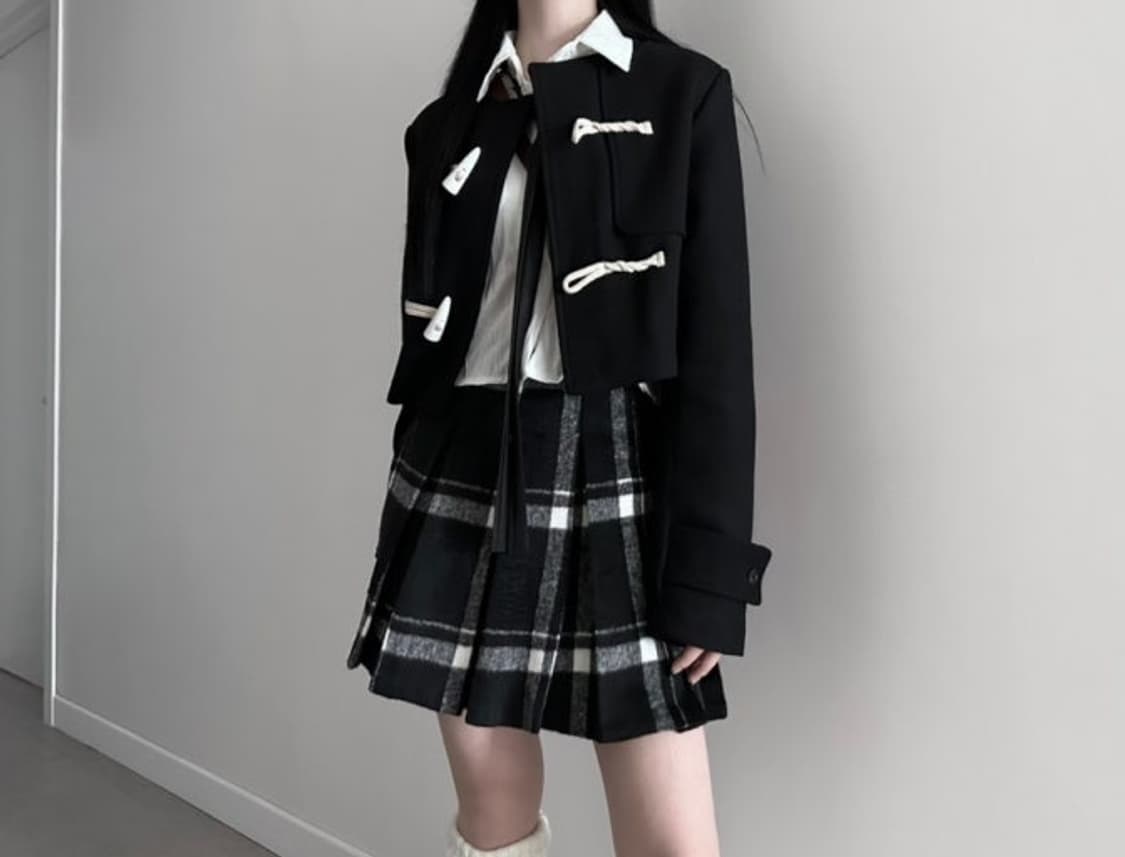 비엔프롬 bnfrom 크롭 떡볶이 코트  상품이미지6