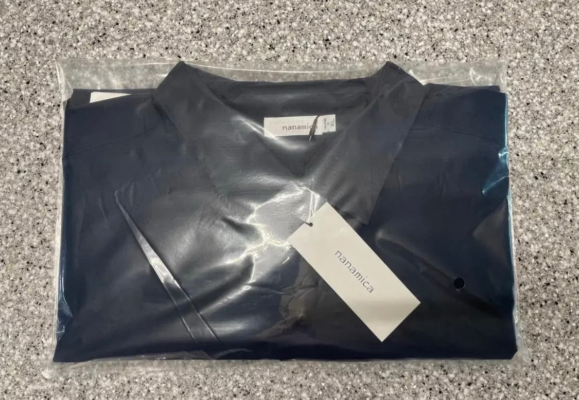 나나미카 레귤러 카라 윈드셔츠 반팔 다크네이비 XL 상품이미지7