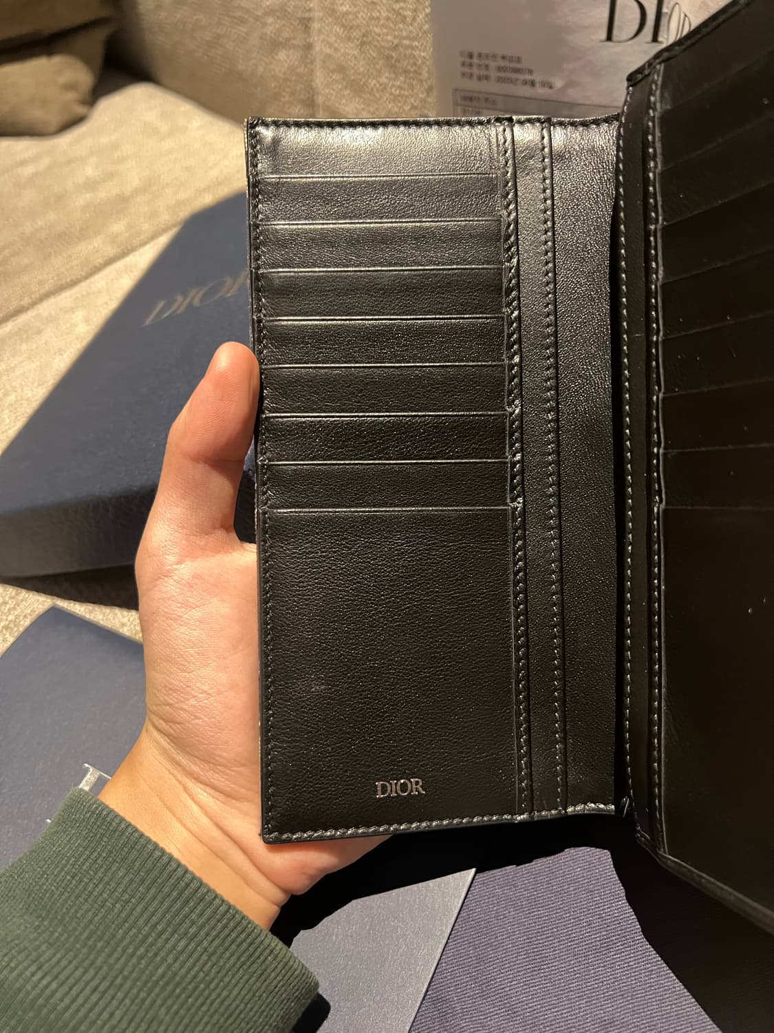 (풀구성 새상품급) 디올 오블리크 장지갑 상품이미지4