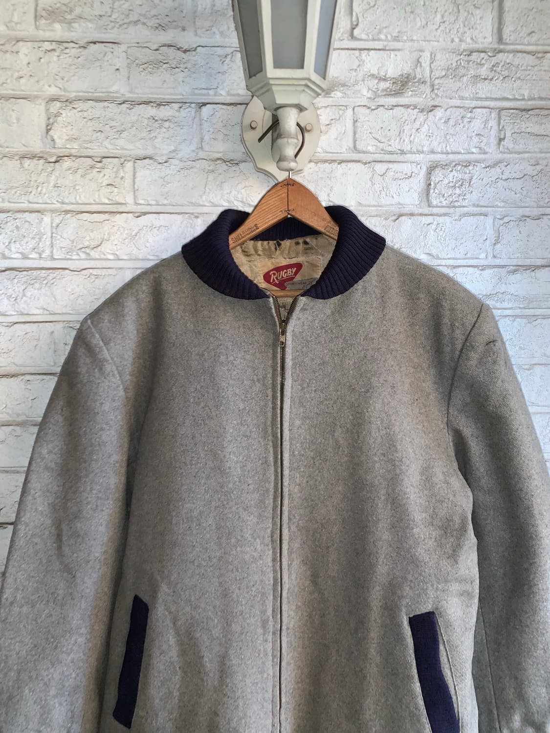 50년대 럭비 스포츠웨어 울 카코트  상품이미지2