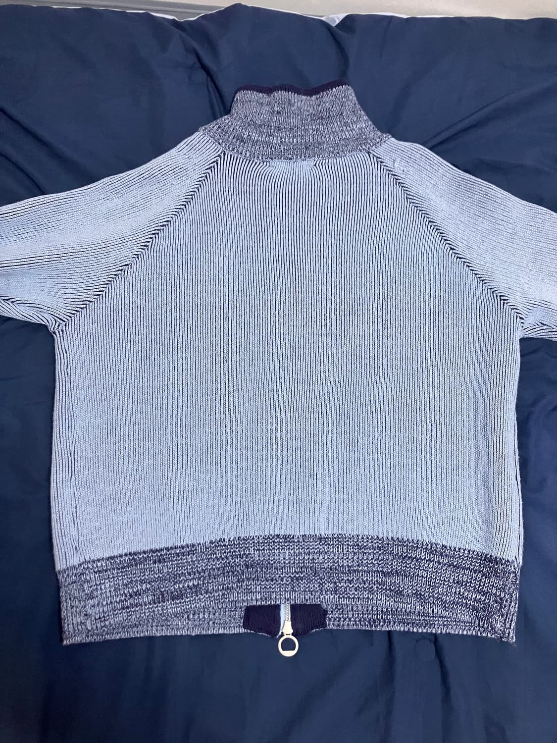 워싱 울 더블 니트 집업 상품이미지3