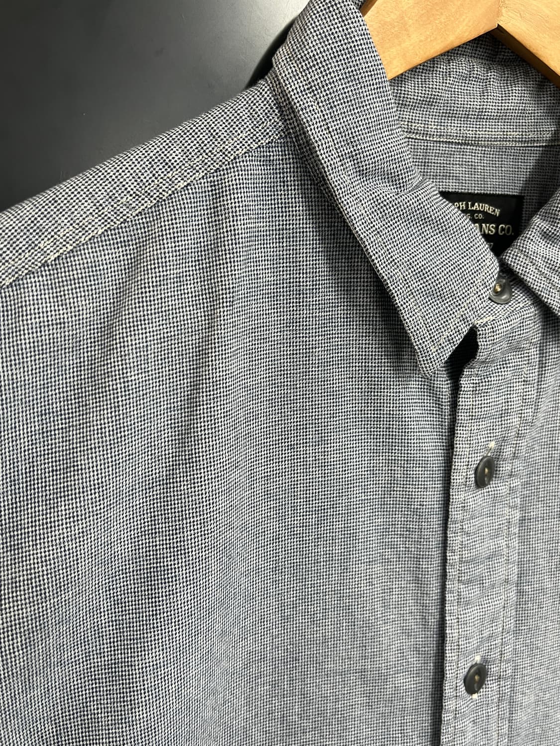 폴로 랄프로렌 잔체크 빈티지 포켓 반팔 티셔츠 상품이미지4