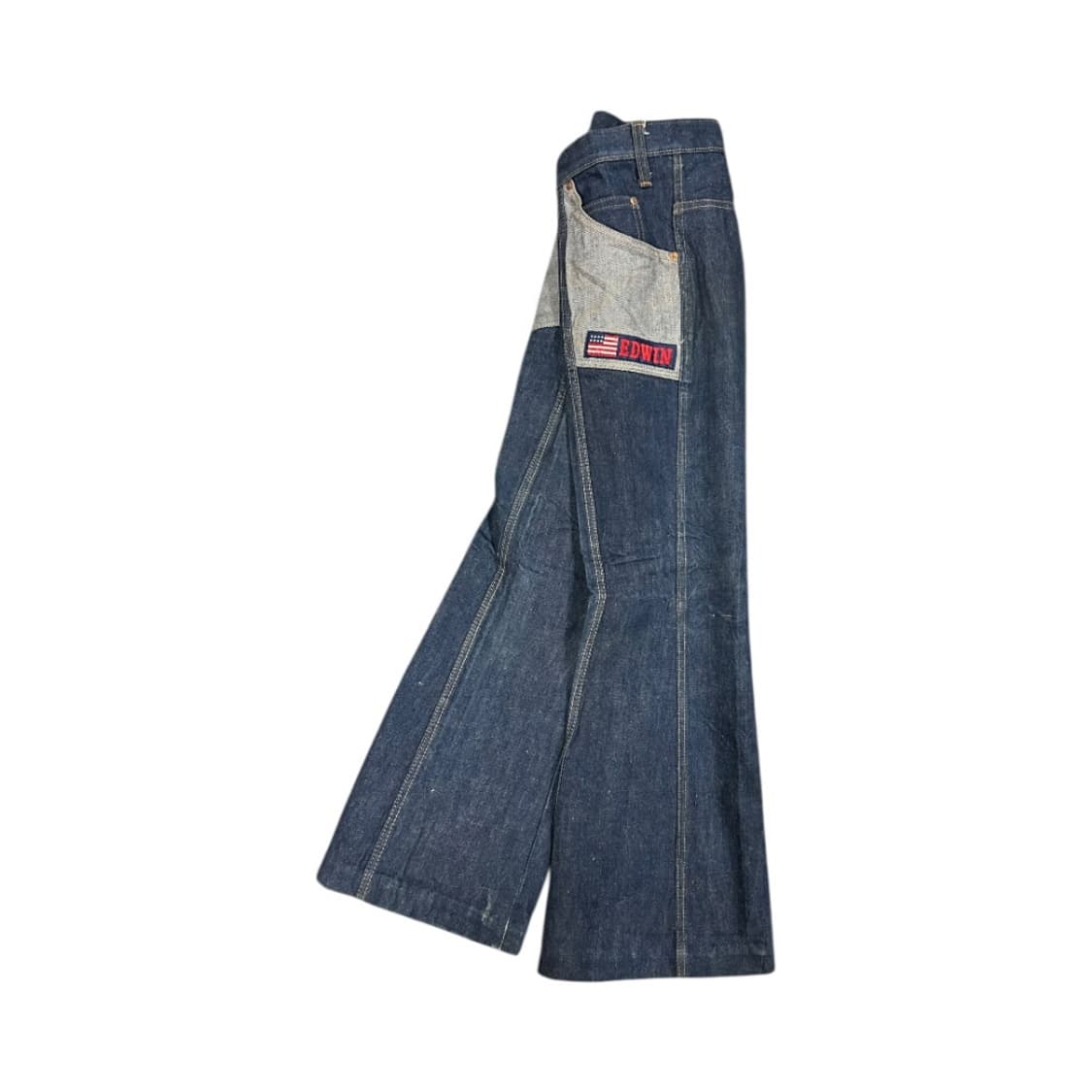 W-M) 에드윈 인디고 성조기패치 워크 포켓 플레어 데님팬츠 BD-053 상품이미지4