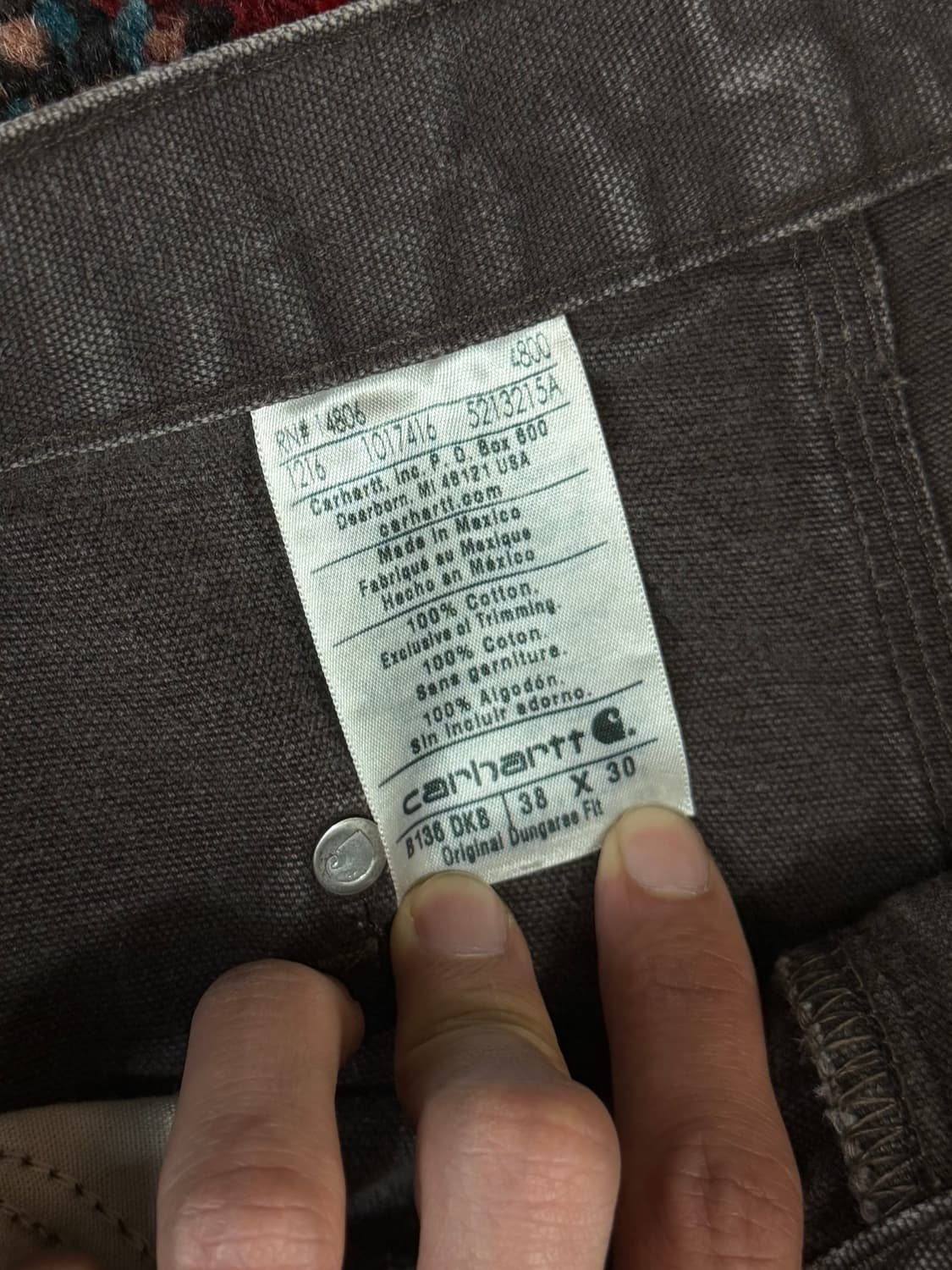 OG 칼하트 더블니 다크브라운 칼하트 B136 DKB 썩블니 상품이미지9