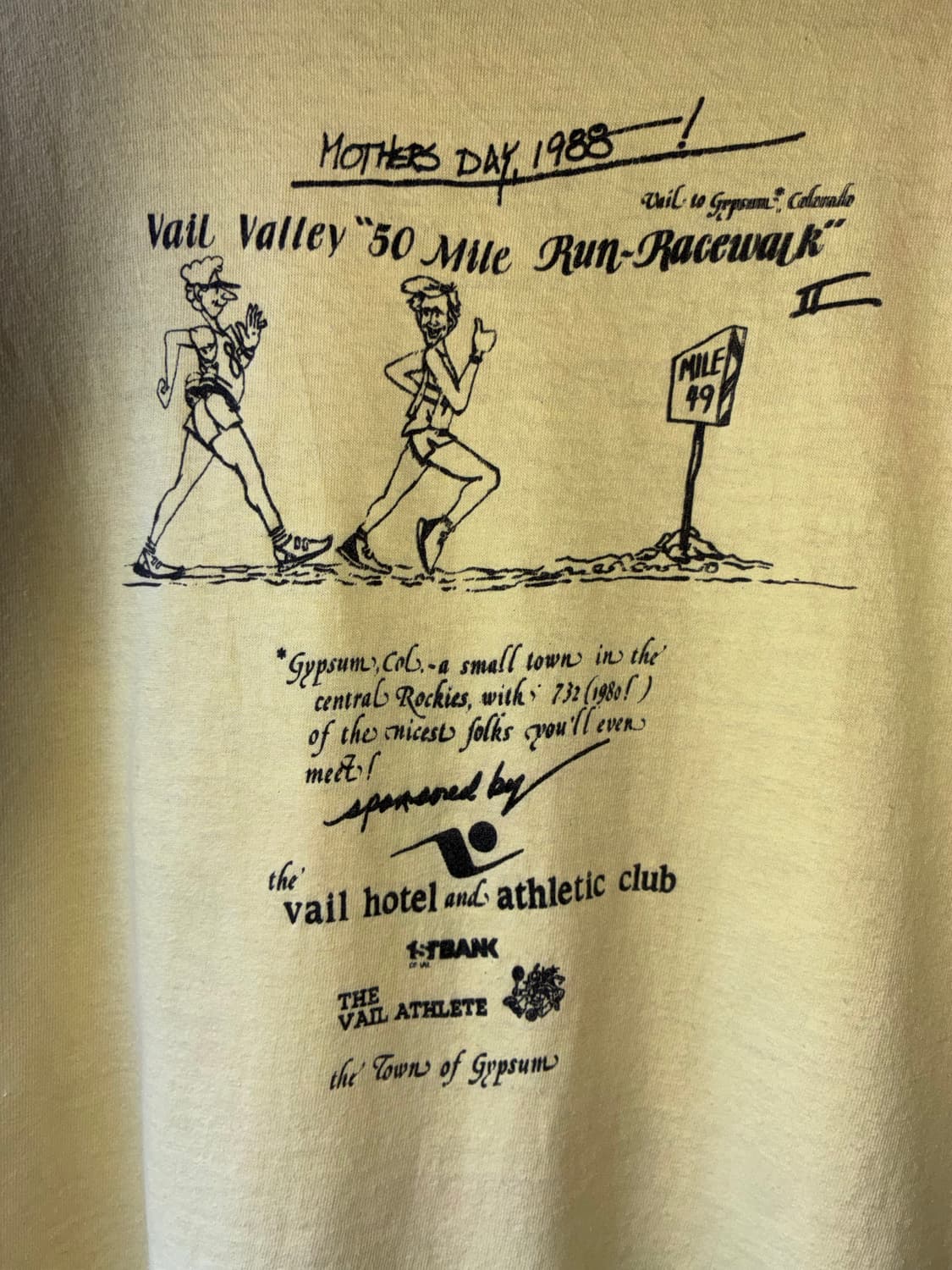 80s Run-Racewalk Event Tee Made In USA 상품이미지2