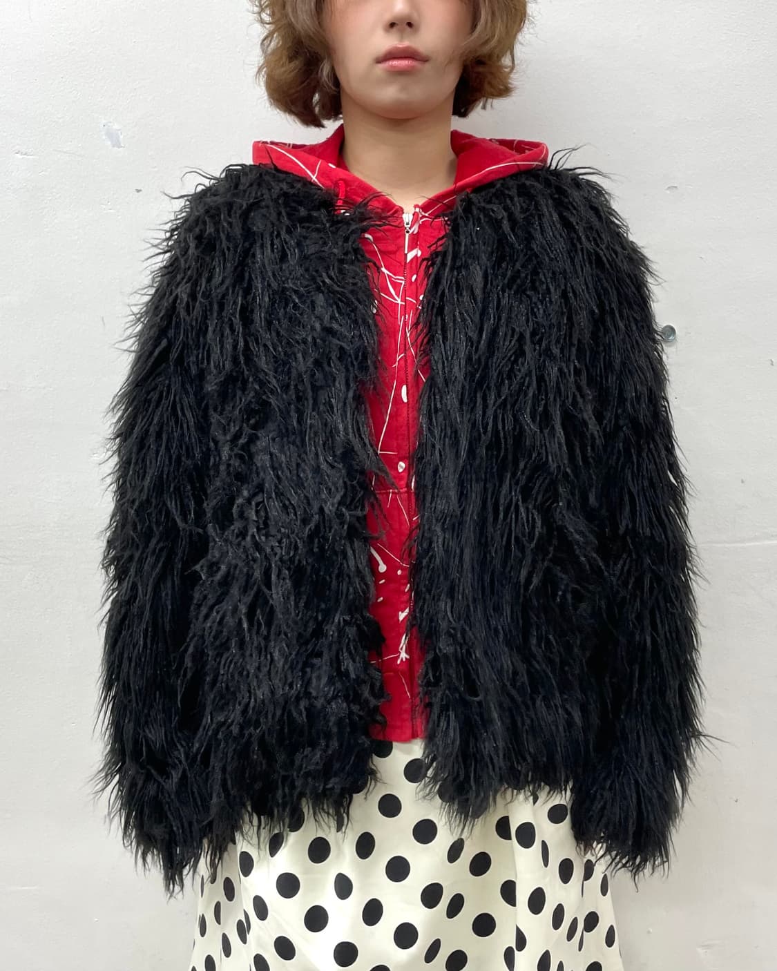 Raven black fur jacket  상품이미지3