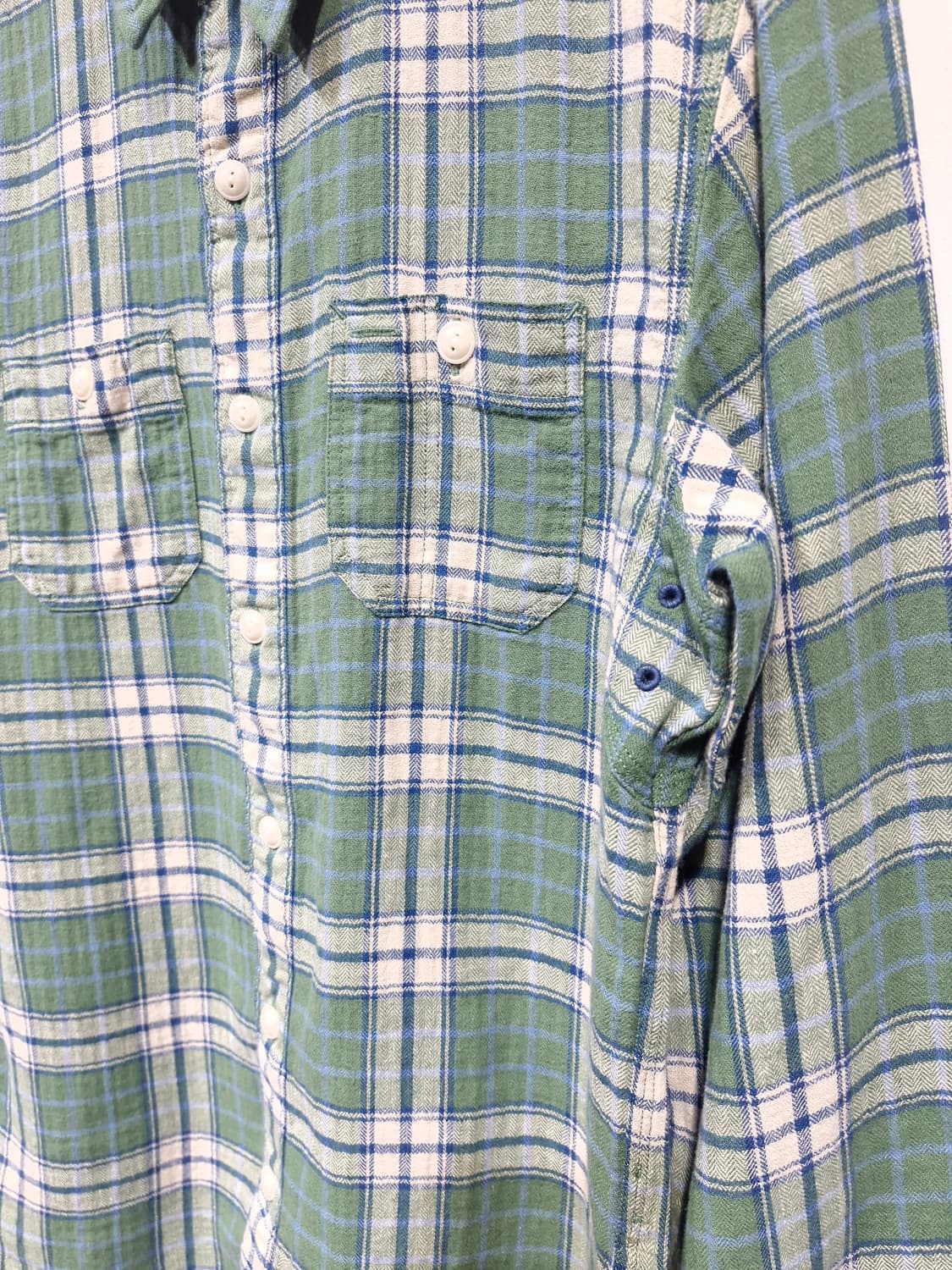 새상품)RRL 더블알엘 워크셔츠 그린체크 상품이미지4