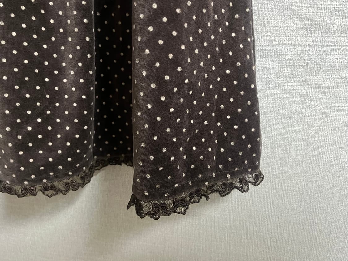 [일본소녀/라떼] 브라운 도트 슬리브리스 상품이미지3