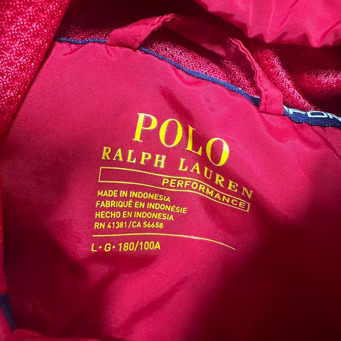 ✨ (바배) 폴로 랄프로렌 레드 바람막이 자켓  상품이미지3