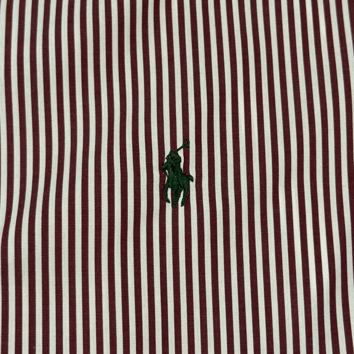 L) 폴로 랄프로렌 클래식 레드 스트라이프 포플린 셔츠 상품이미지4