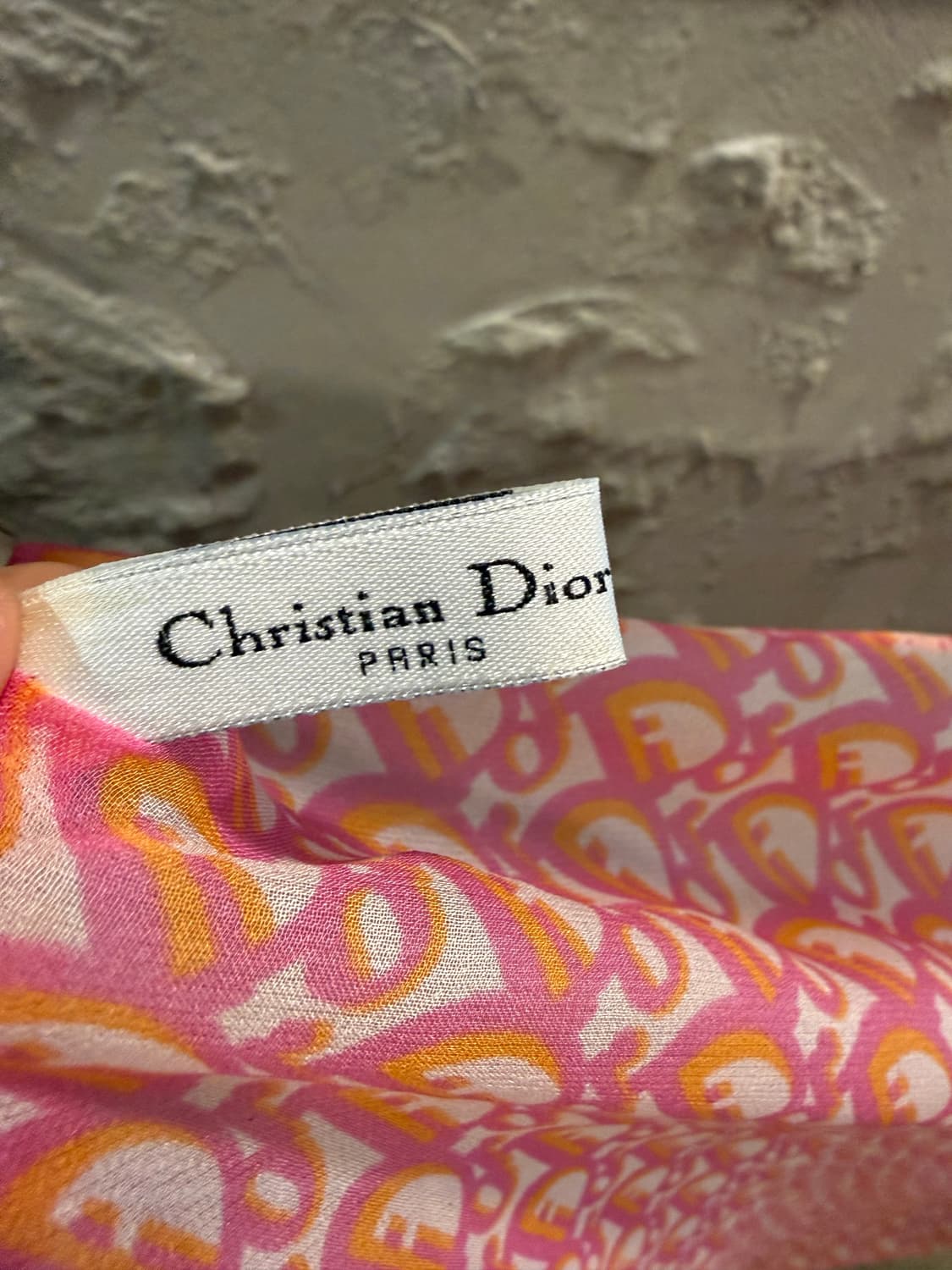 크리스찬 디올 CHRISTIAN DIOR 트로터 실크 스카프 핑크 상품이미지6