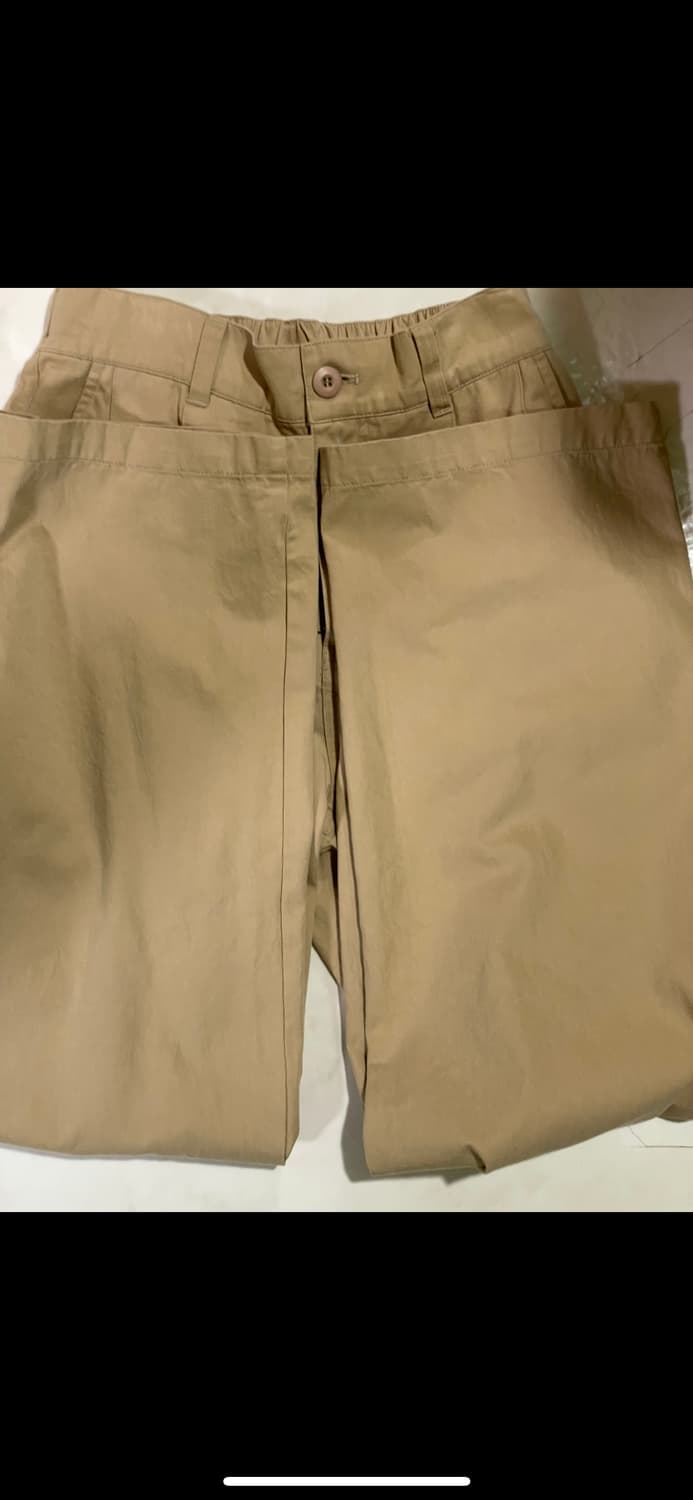 낫포너드 투턱 와이드 코튼 팬츠 베이지 M사이즈 상품이미지3