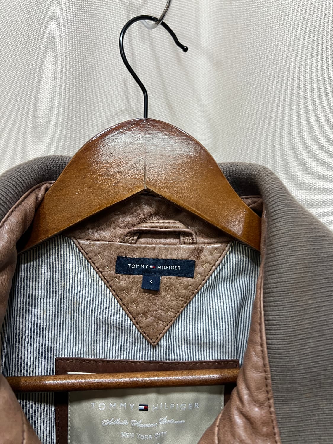 타미힐피거 양가죽 에이징 레더자켓  상품이미지7