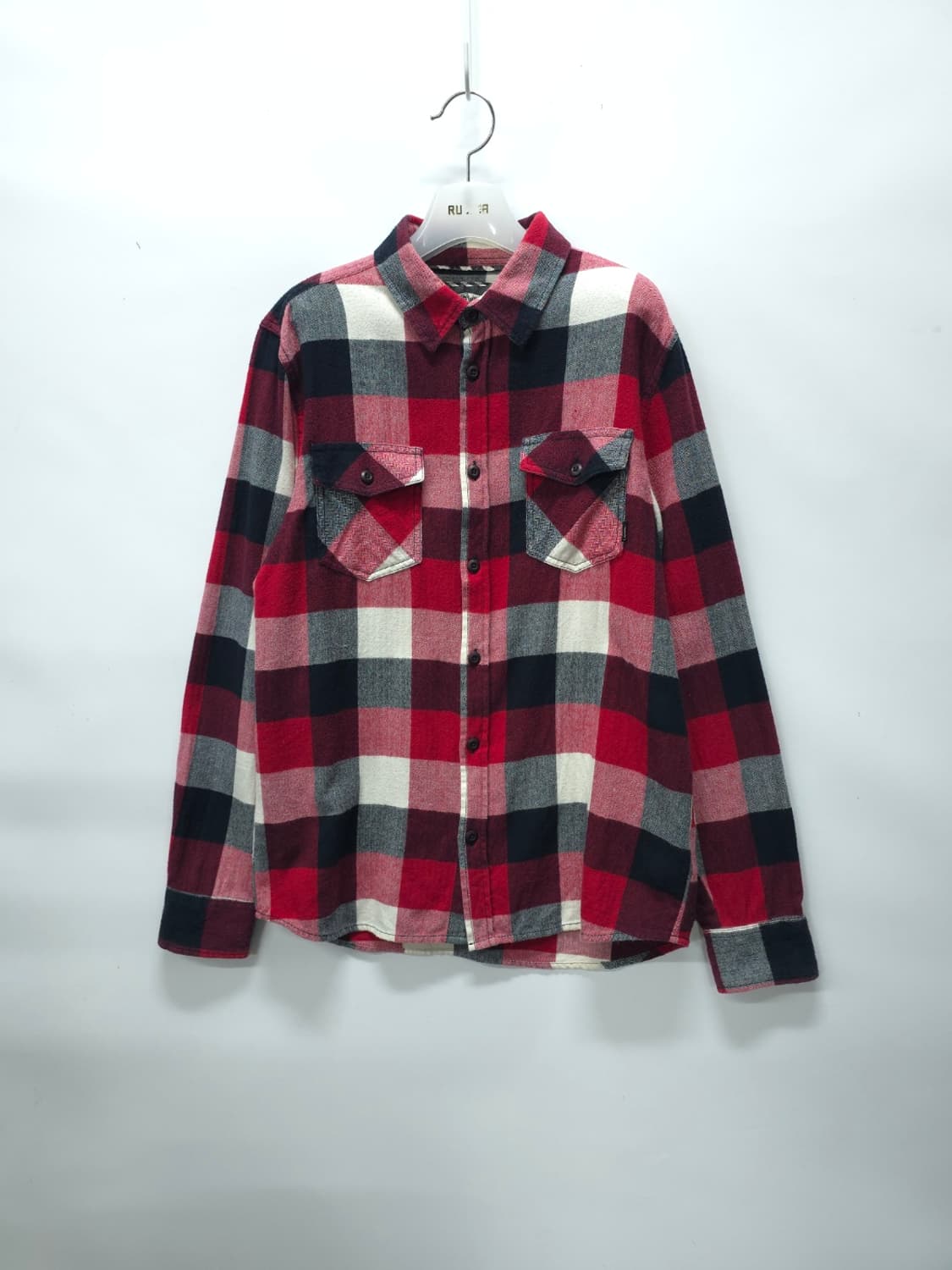 ​반스 체크 플란넬 셔츠 레드 (95) 상품이미지1