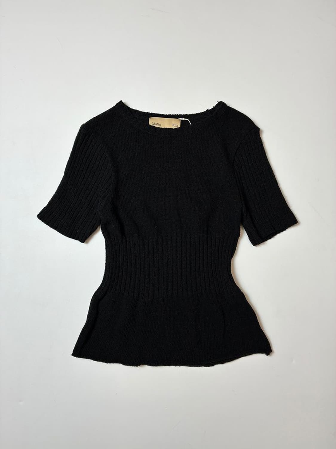 마뗑킴 22ss 슬림핏 니트 반팔 PN8326 상품이미지1