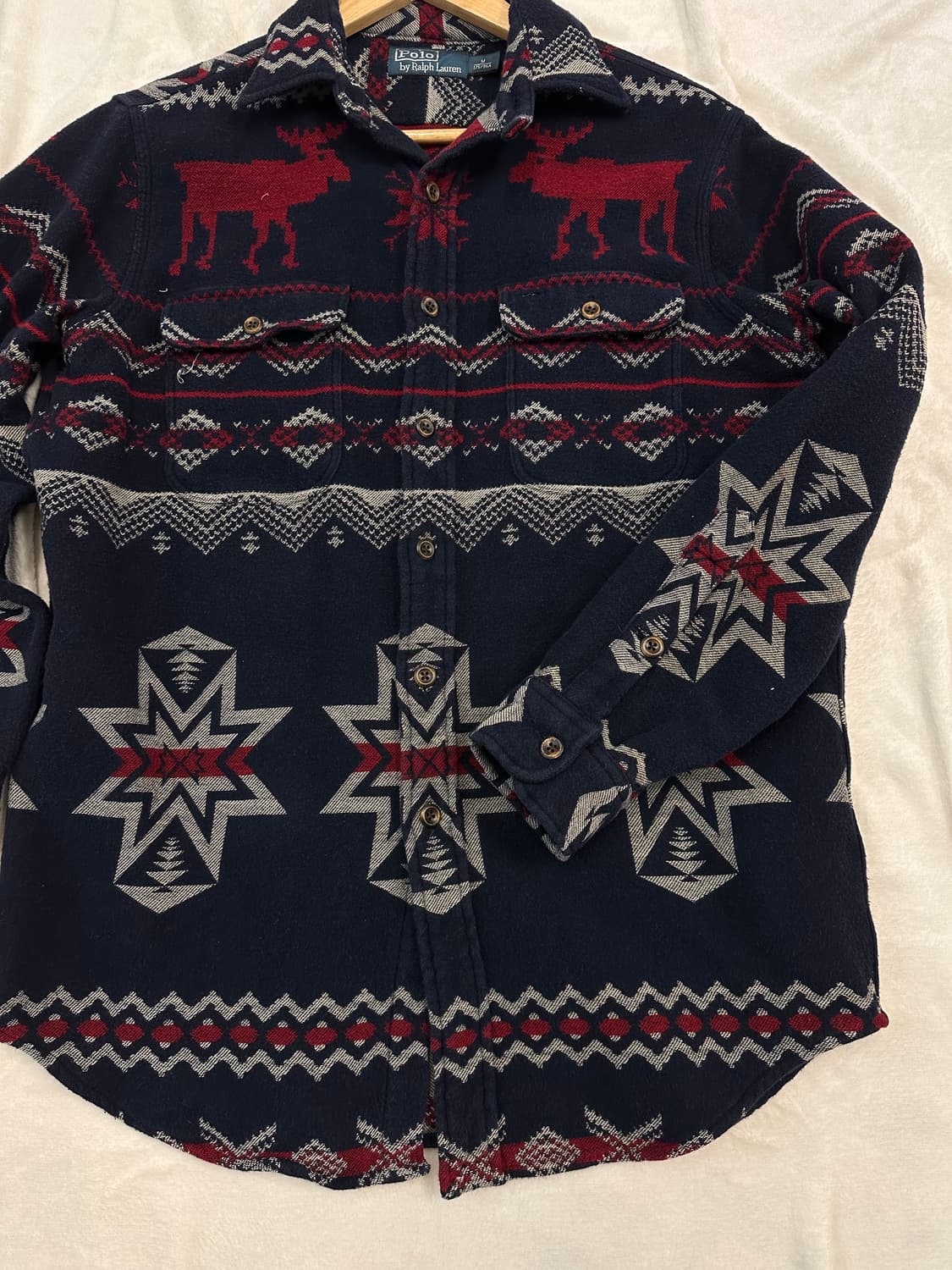 (M)폴로랄프로렌 아즈텍 플란넬 셔츠 네이비 상품이미지4