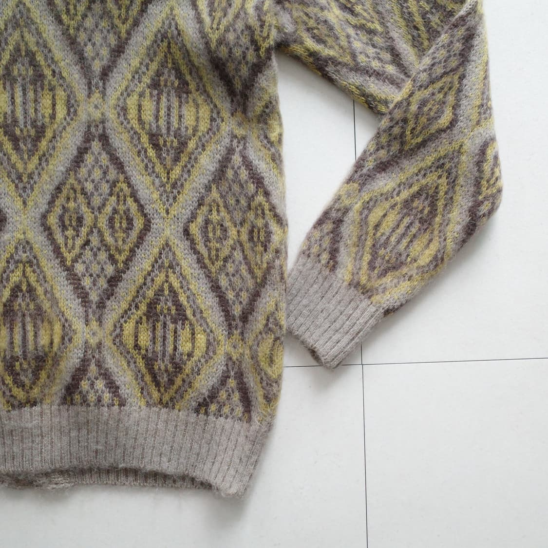 니들스 모헤어 가디건 다이아몬드 베이지 M 상품이미지9