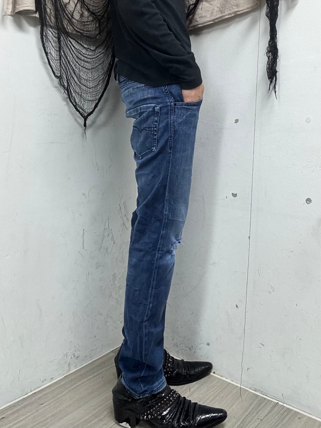 [Diesel]Blue Washed Biker Pants 상품이미지8