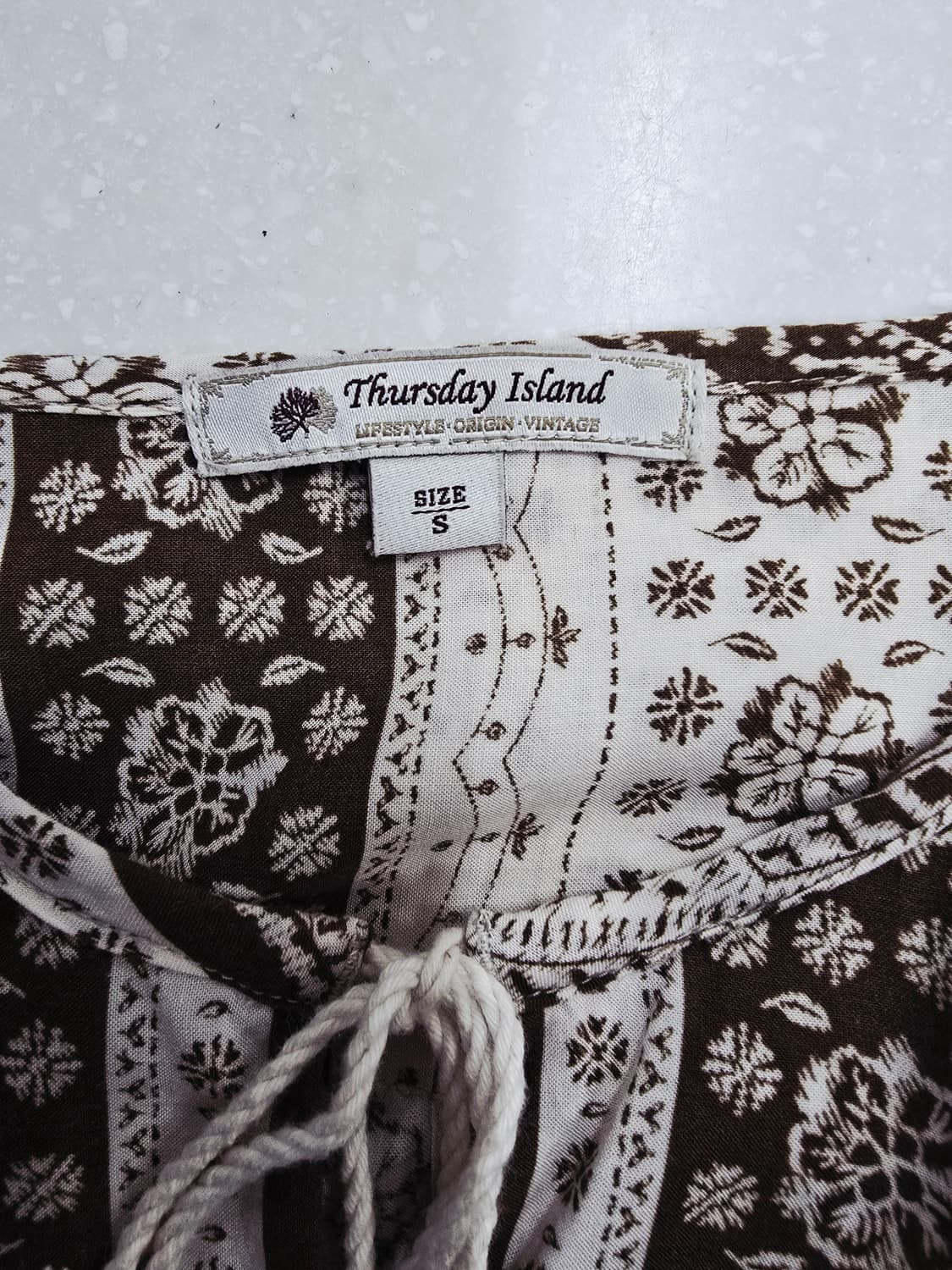 Thursday island 패턴 에스닉 블라우스 7부 상품이미지8