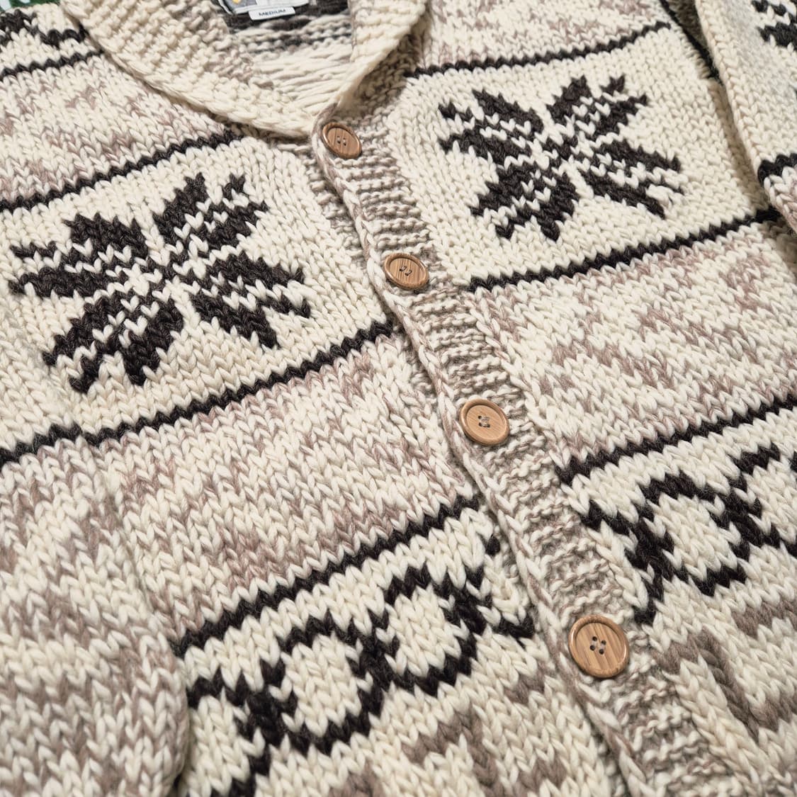 SEVEN ISLANDS 눈꽃 패턴 코위찬 가디건 성인M 상품이미지3