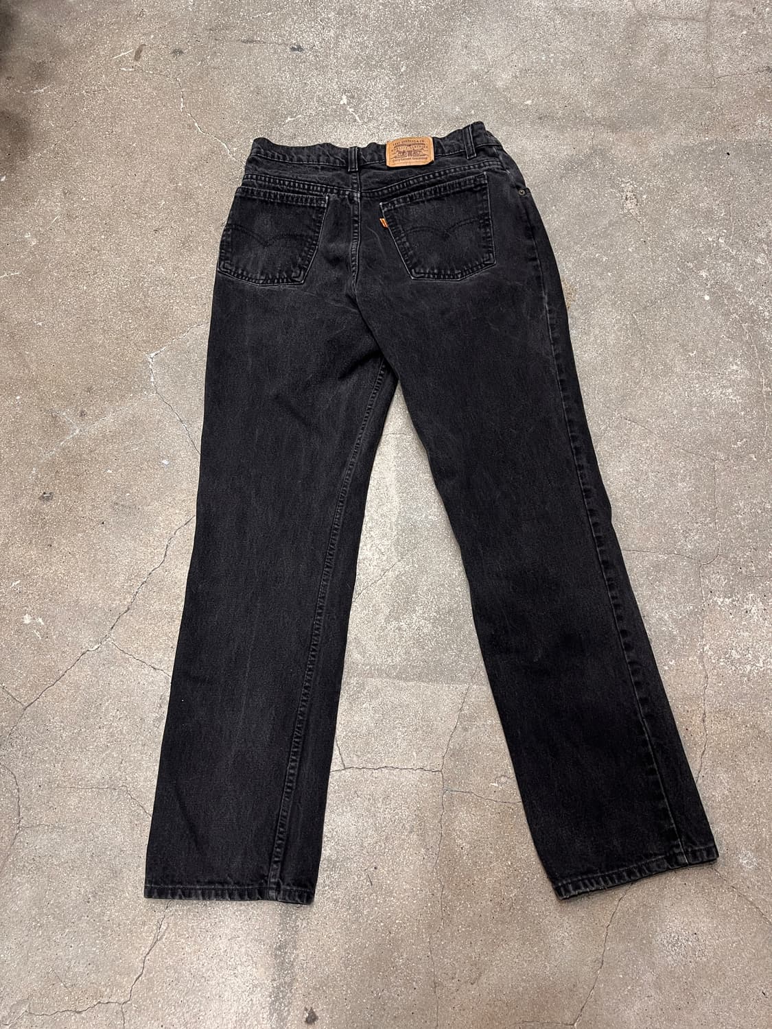 90‘s 리바이스506 오랜지텝 블랙진 상품이미지2