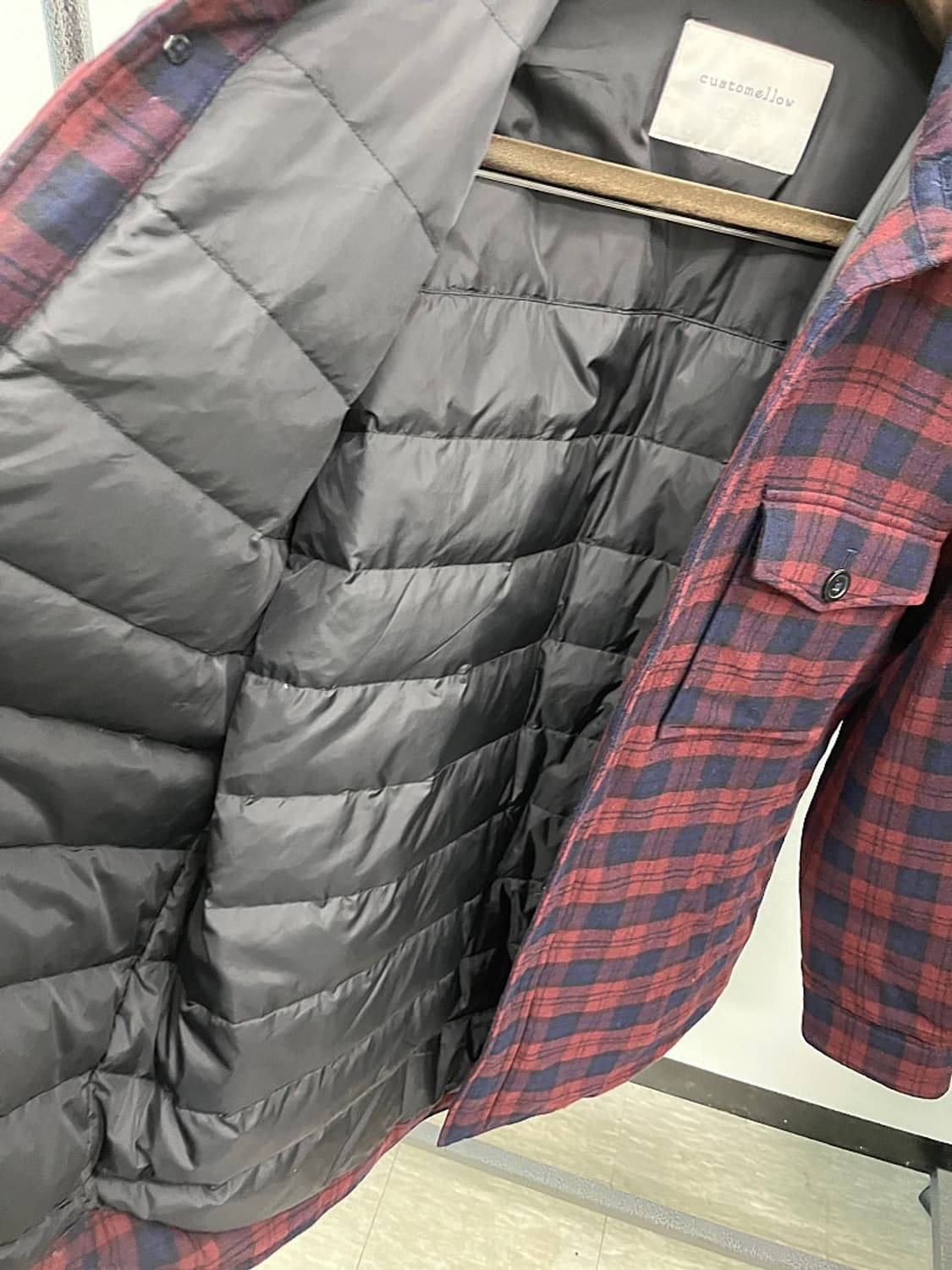105) 커스텀멜로우 타탄 구스 패딩셔켓  상품이미지8