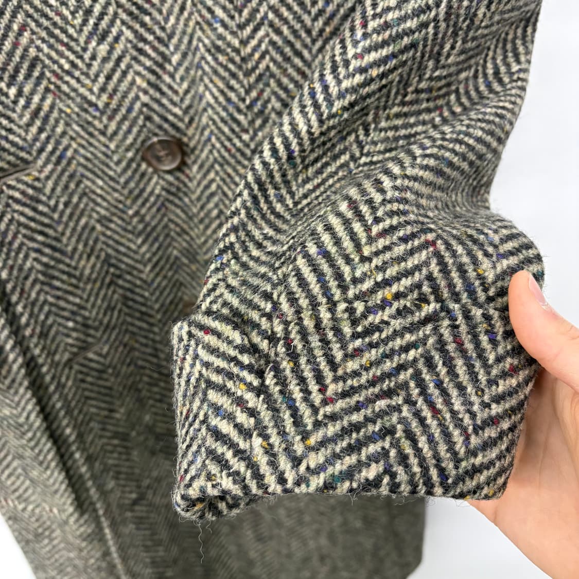 폴로 헤링본 더블 롱코트 여/L 상품이미지4