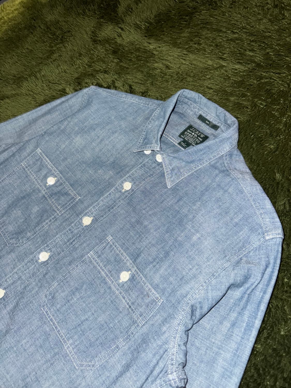 [S] J.crew 제이크루 클래식 핏 포켓 샴브레이 셔츠 상품이미지2