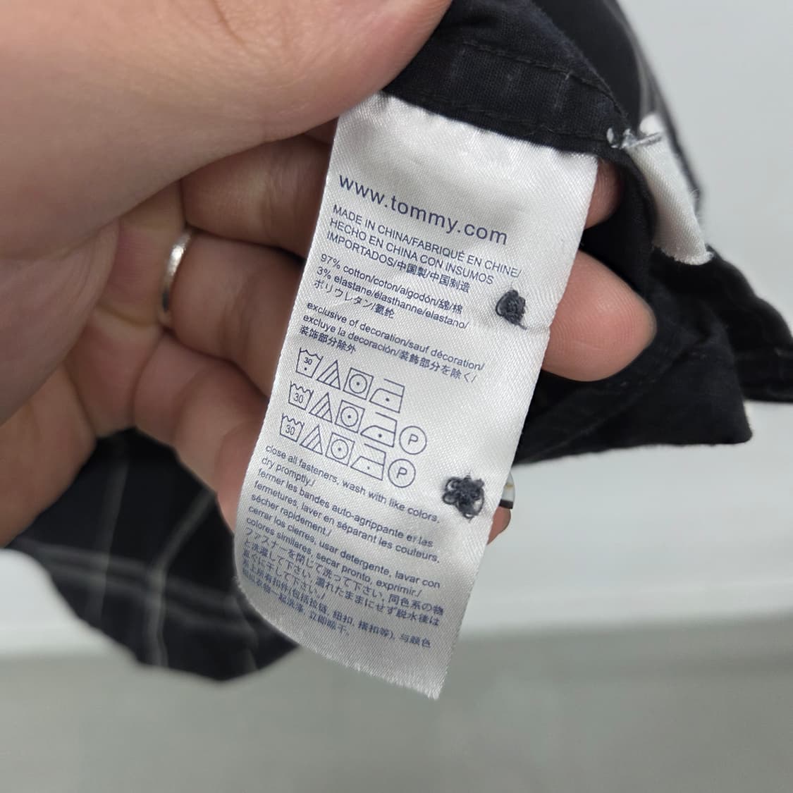 타미힐피거 블랙 체크 셔츠 남방 남L 상품이미지6