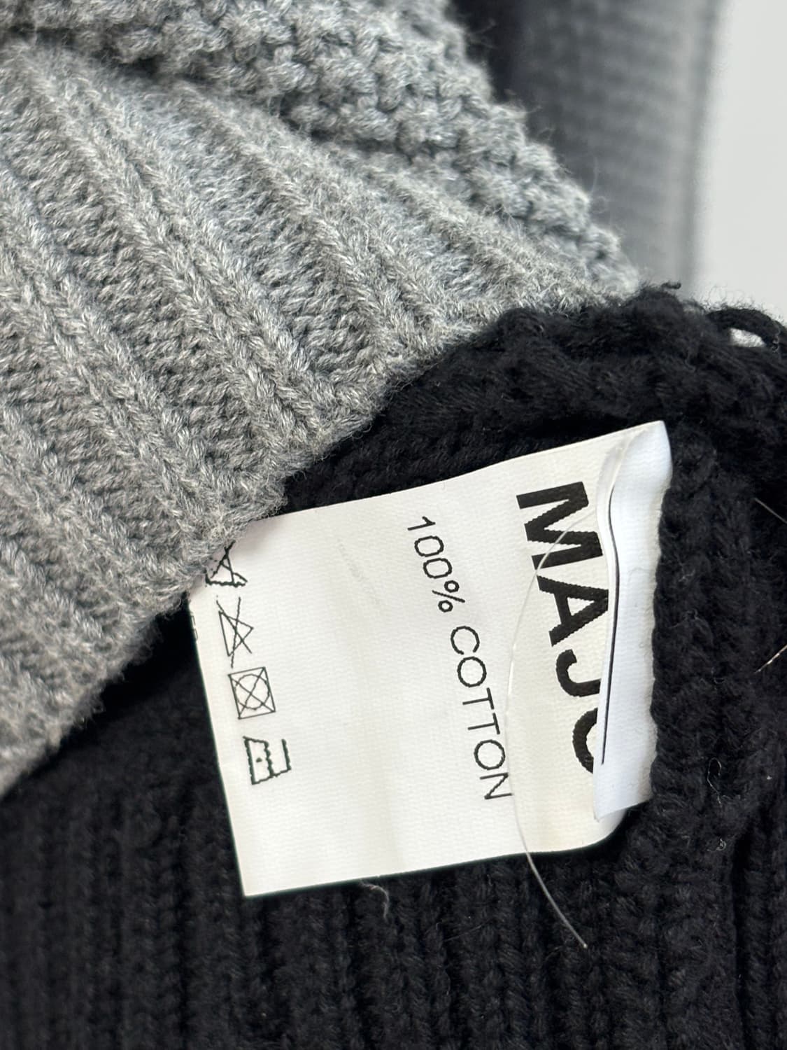 그런지 그레이 배색 오버사이즈 풀오버 상품이미지7