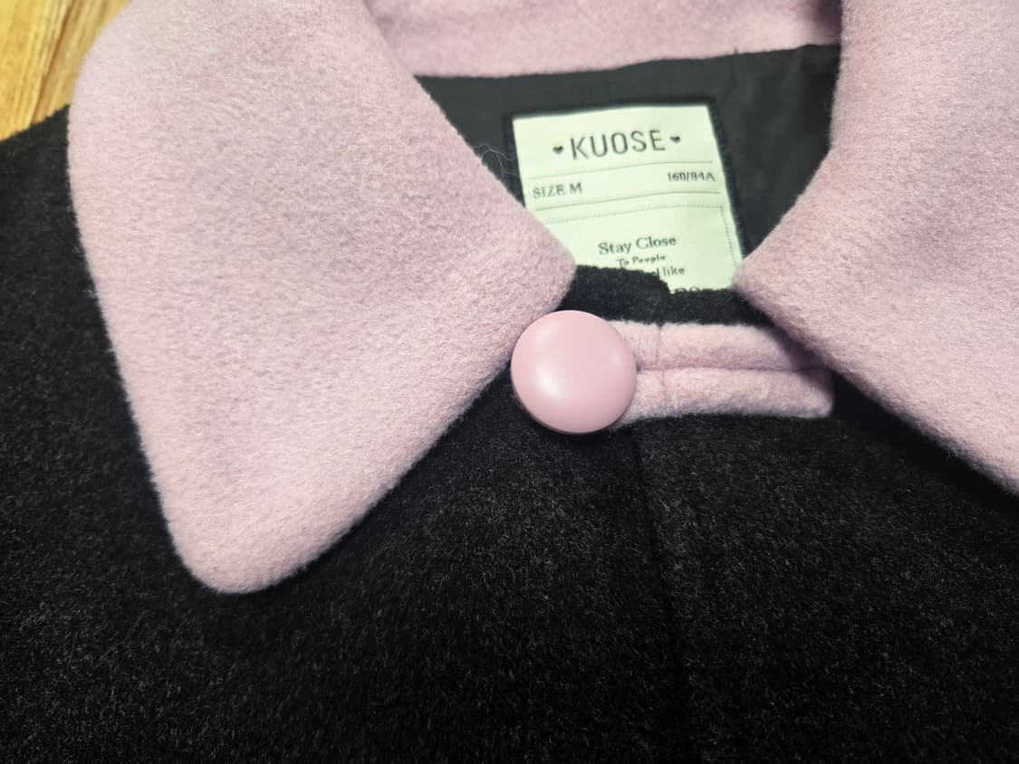 쿠오세(KUOSE) 핑크카라 코트 프리사이즈 상품이미지7