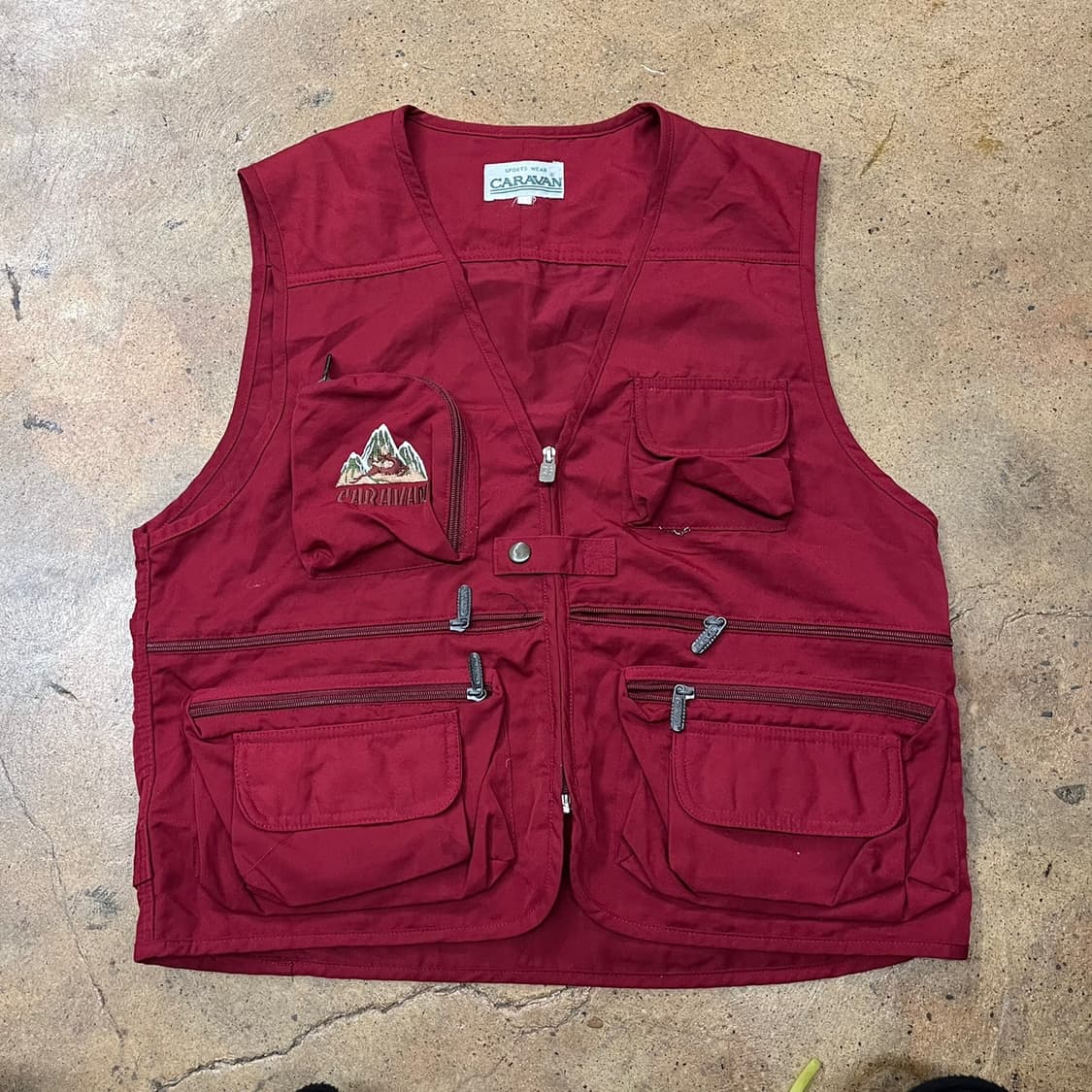 [정품] CARAVAN 레드 피싱 조끼 b10 상품이미지2