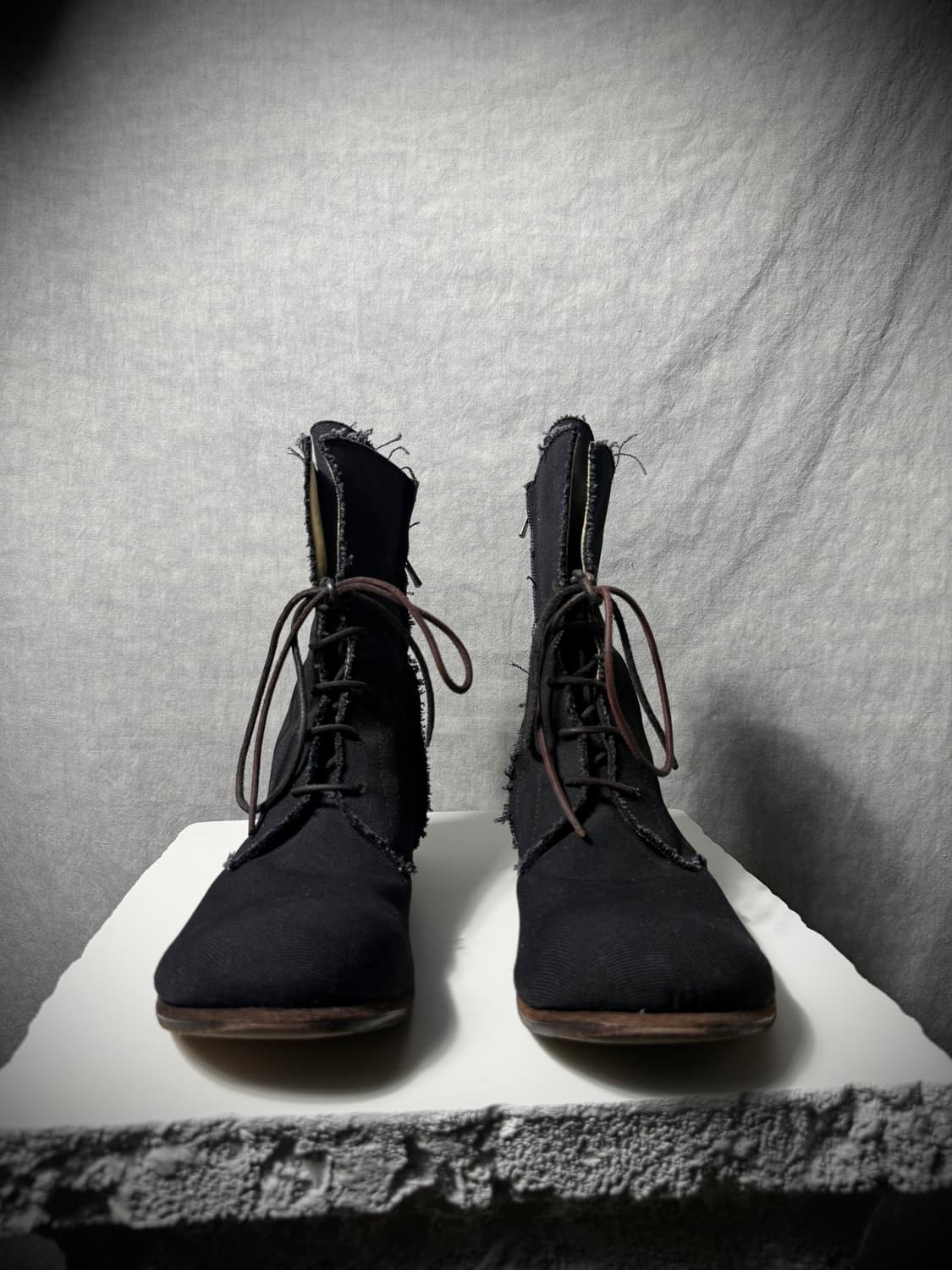 Devoa Stitch Canvas Back Zip Boots  상품이미지8