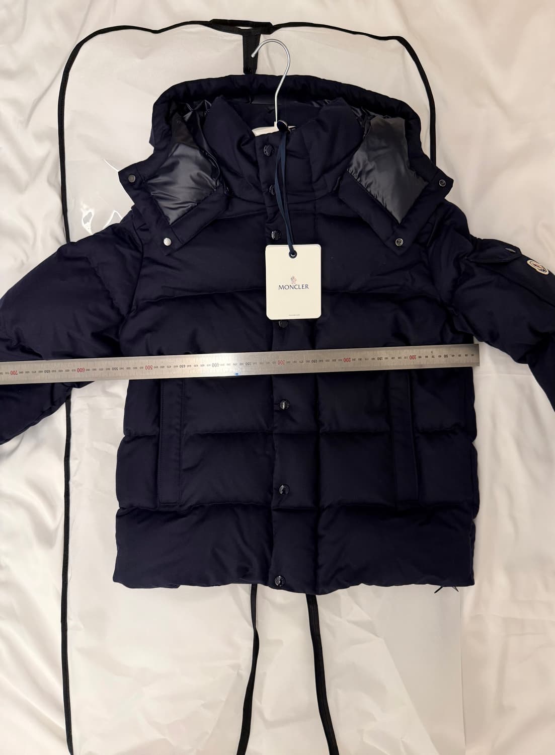 24FW 몽클레어 베제르 울 플란넬 네이비 블루 상품이미지3