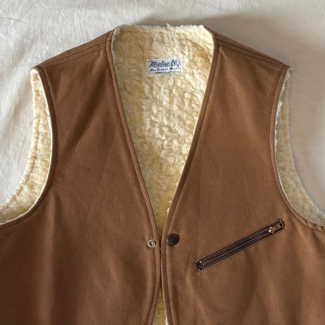 (100) 70s USA Madewell 캔버스 쉐르파 베스트 상품이미지2