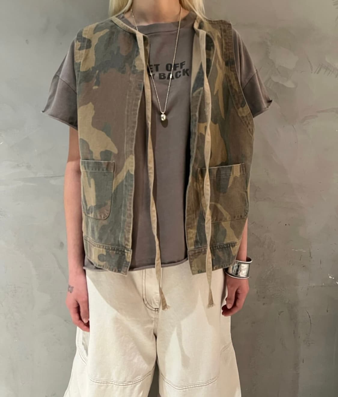 (에크루)스탠드얼론 카모 리버시블 커브드 코튼 팬츠 상품이미지10