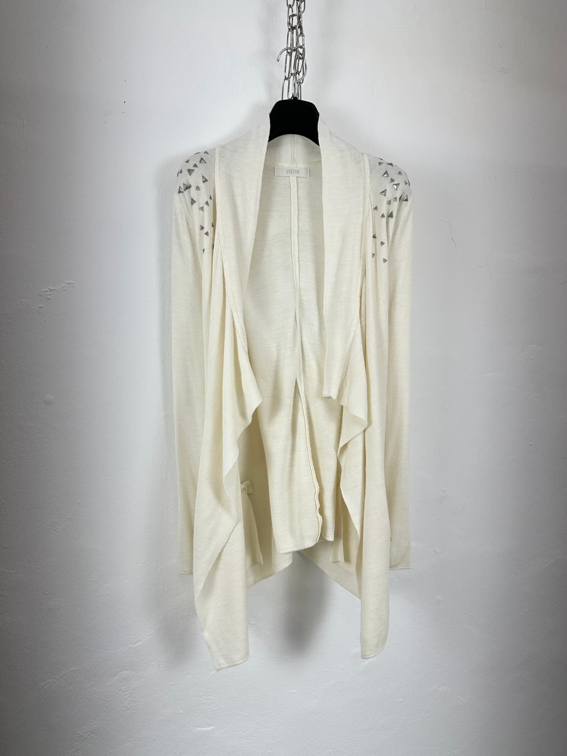 SYSTEM asymmetric drape stud cardigan 상품이미지1