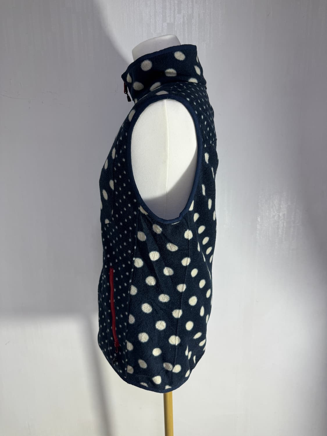 컬럼비아 도트 패턴 플리스 베스트 y2k 상품이미지5