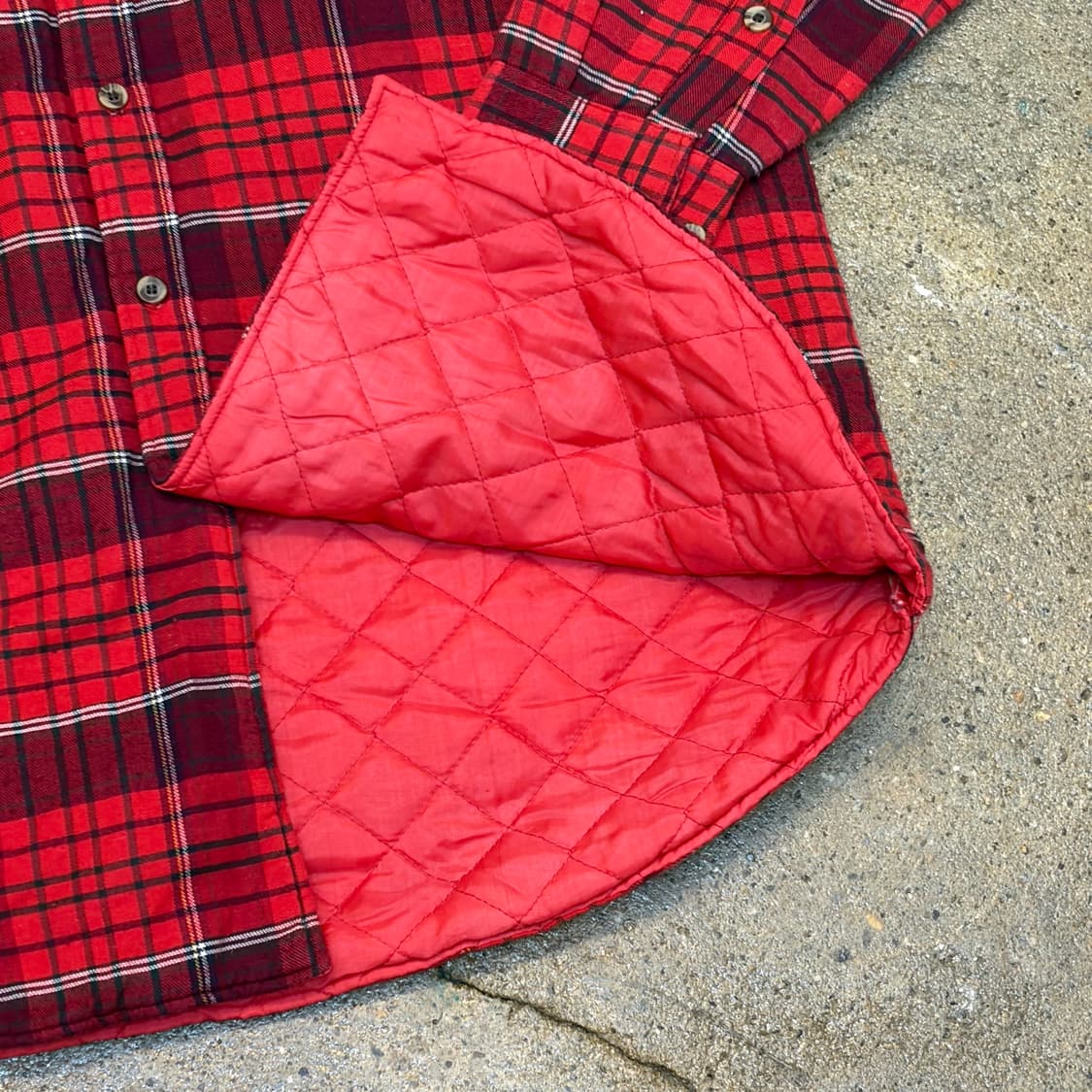 90s 미국 빈티지 에스티존스베이 패딩 체크셔츠 상품이미지6