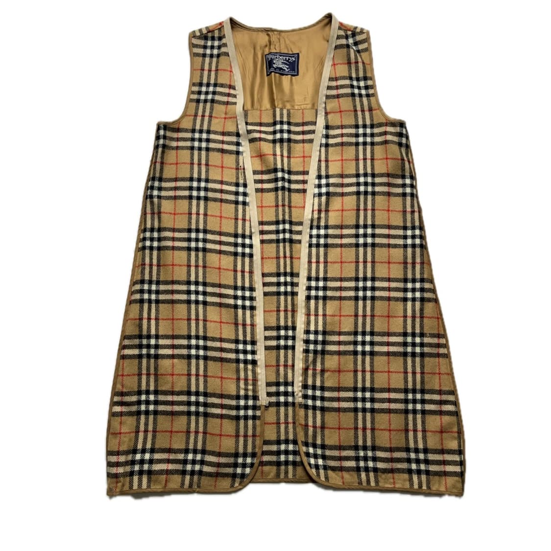 버버리 울 노바 체크 조끼 중고 구제 빈티지 상품이미지1