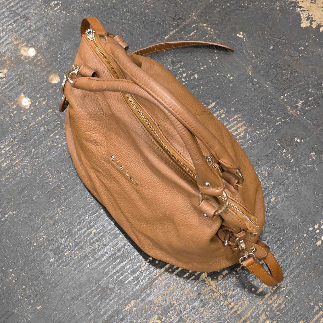 시슬리 브라운 가죽 숄더백 상품이미지6