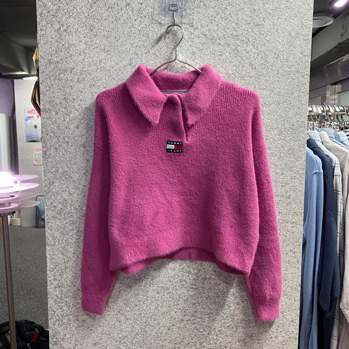 타미진스 핑크크롭 폴로스웨터 B4081 상품이미지2
