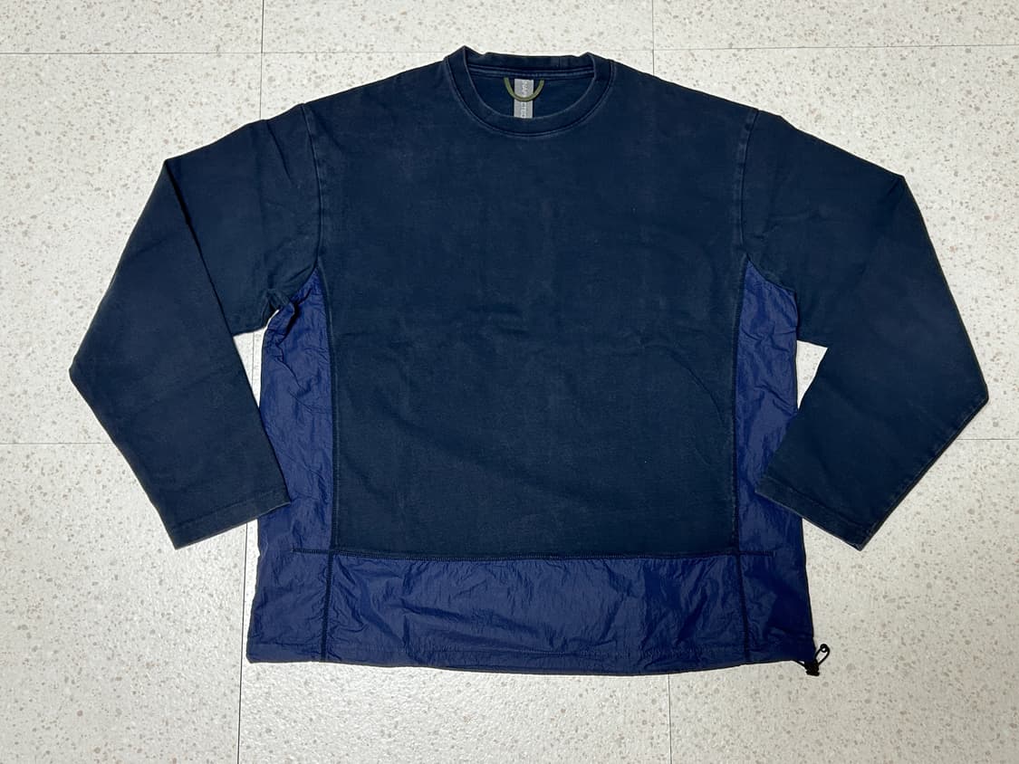 Unaffected Contrast Panel L/S Navy L 상품이미지1