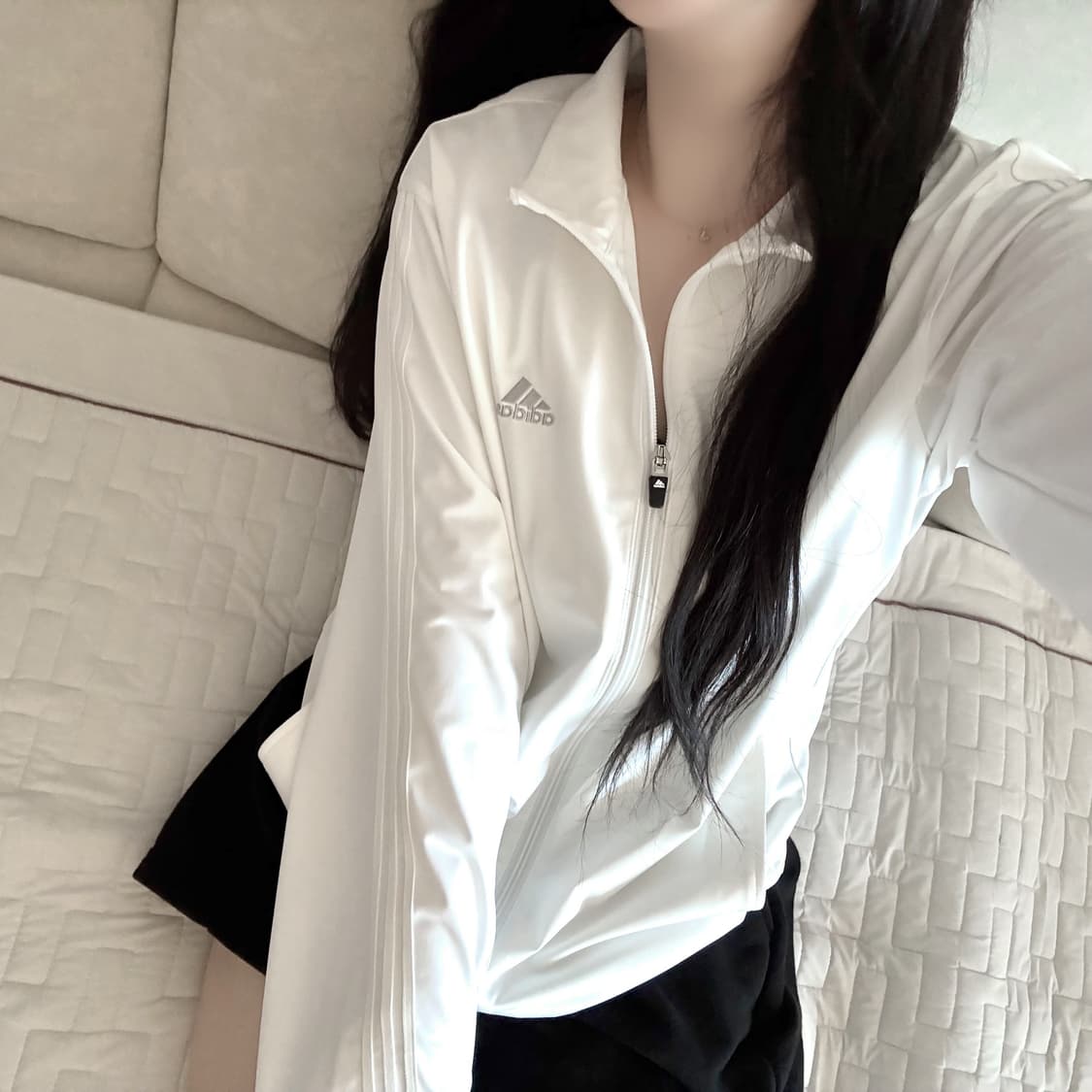아디다스 화이트 실버 투웨이 바람막이 (골프 라인) 상품이미지2
