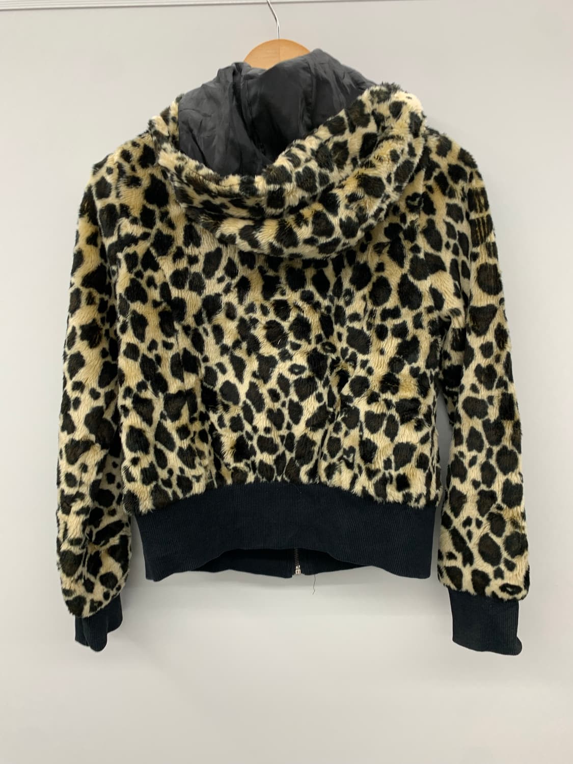 레오파드 퍼 후드 자켓 상품이미지6