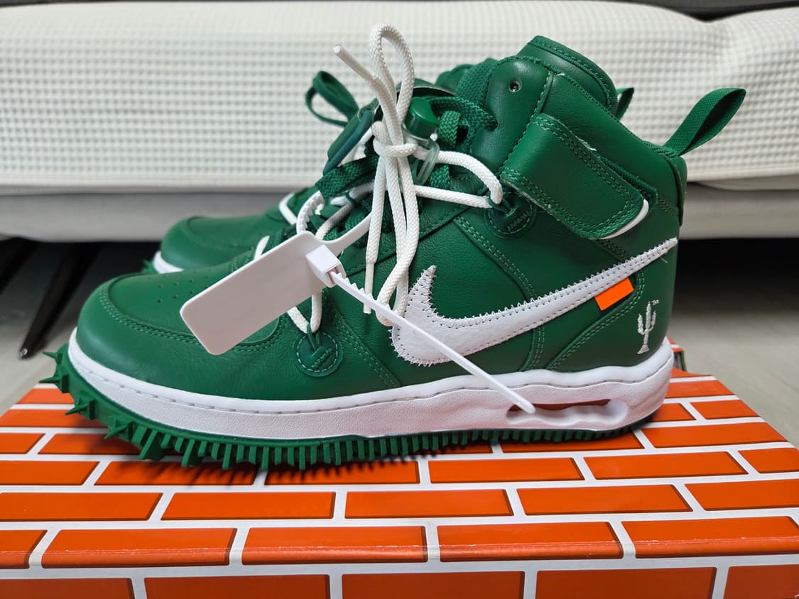 나이키 X 오프화이트 에어포스1 파인 그린 [280,새상품] 상품이미지3