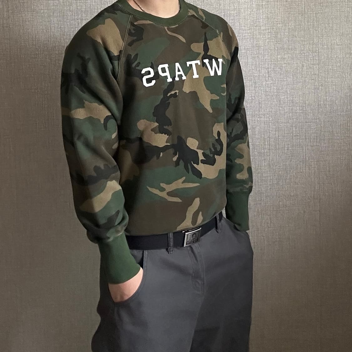 WTAPS 더블 탭스 카모 패턴 스웻 셔츠 상품이미지4