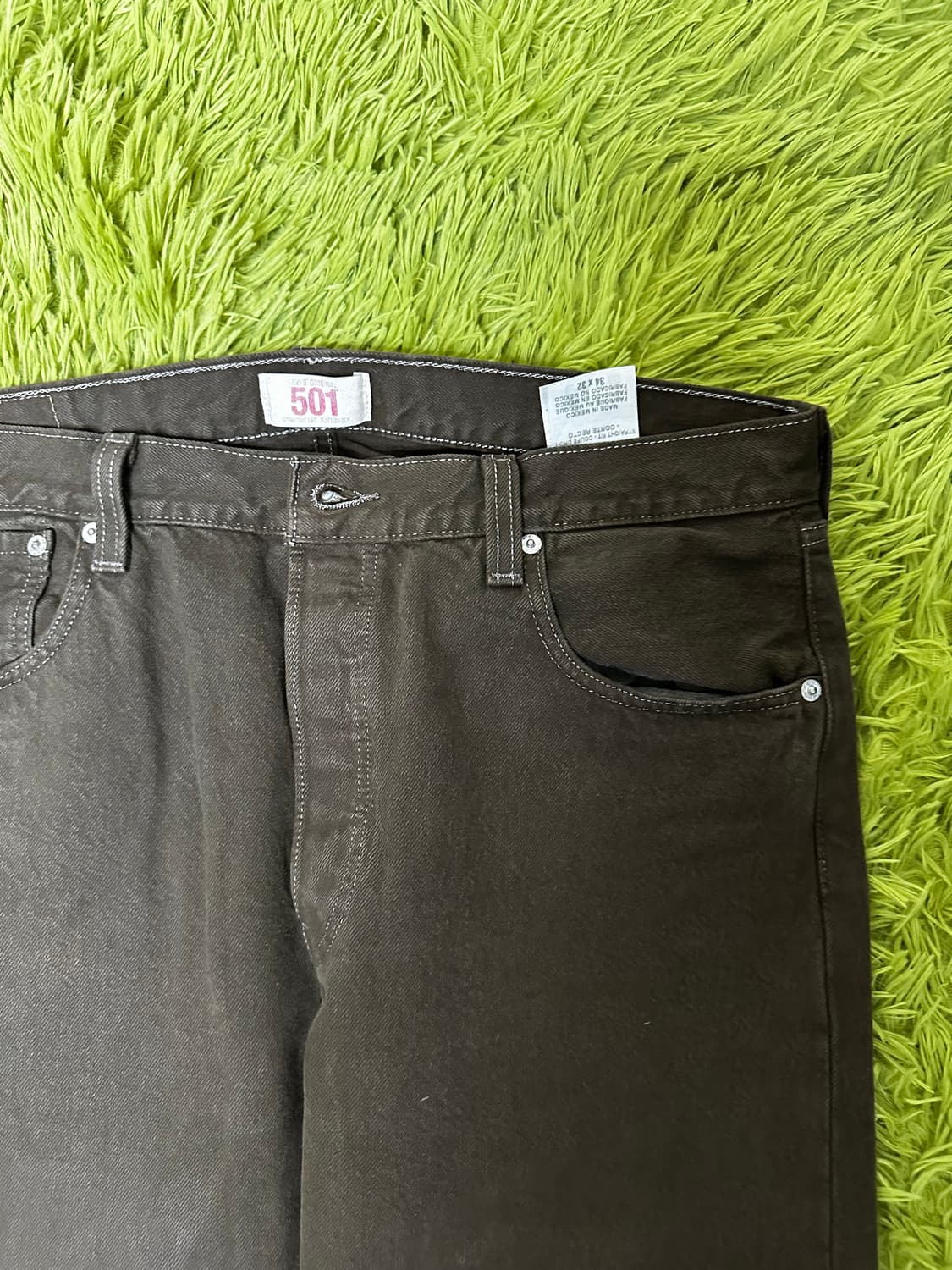 리바이스 501 데님팬츠(갈색 긴기장) 상품이미지4