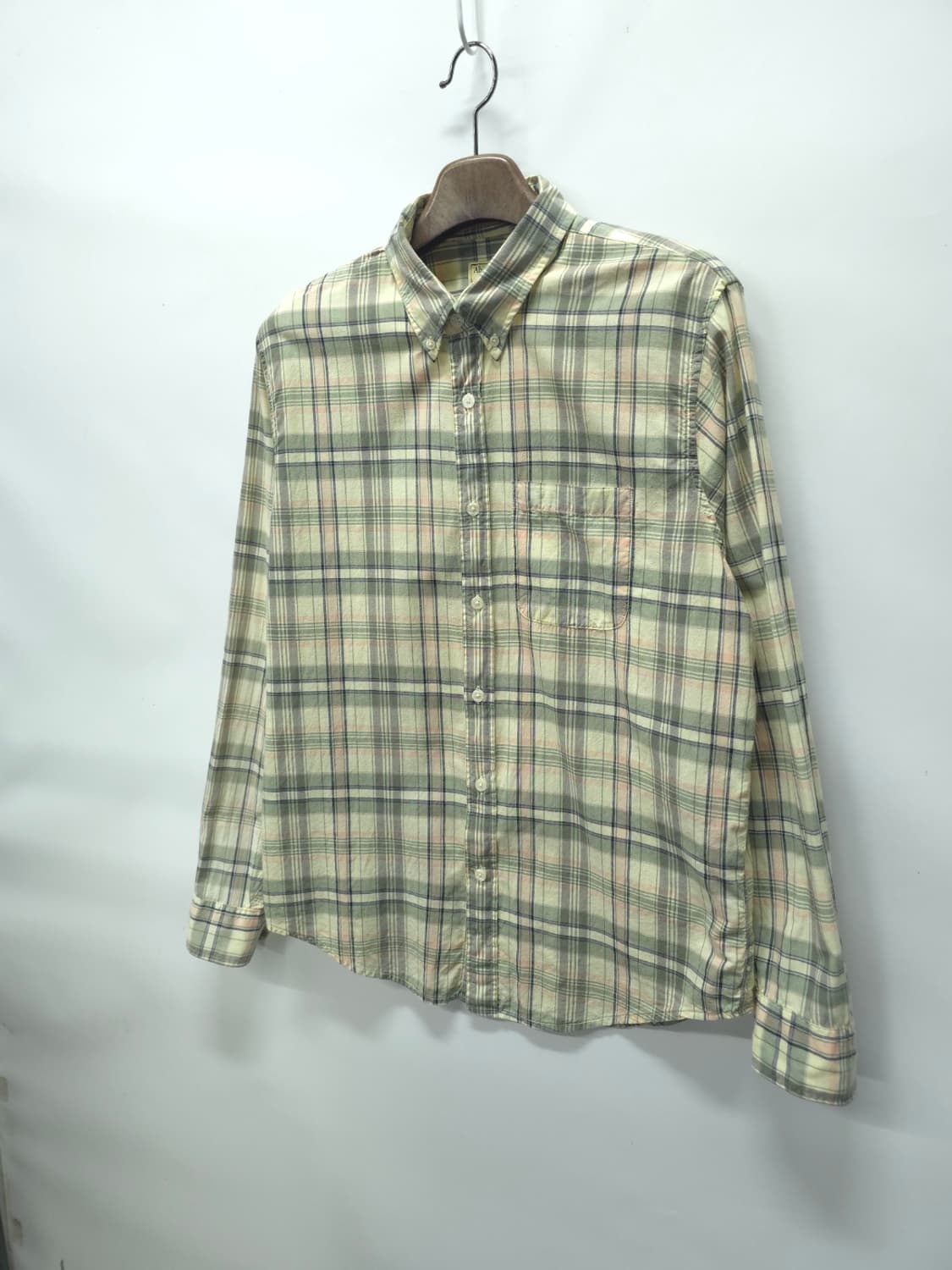 아베크롬비 빈티지무드 파스텔 체크 버튼다운 셔츠(105~110) 상품이미지2