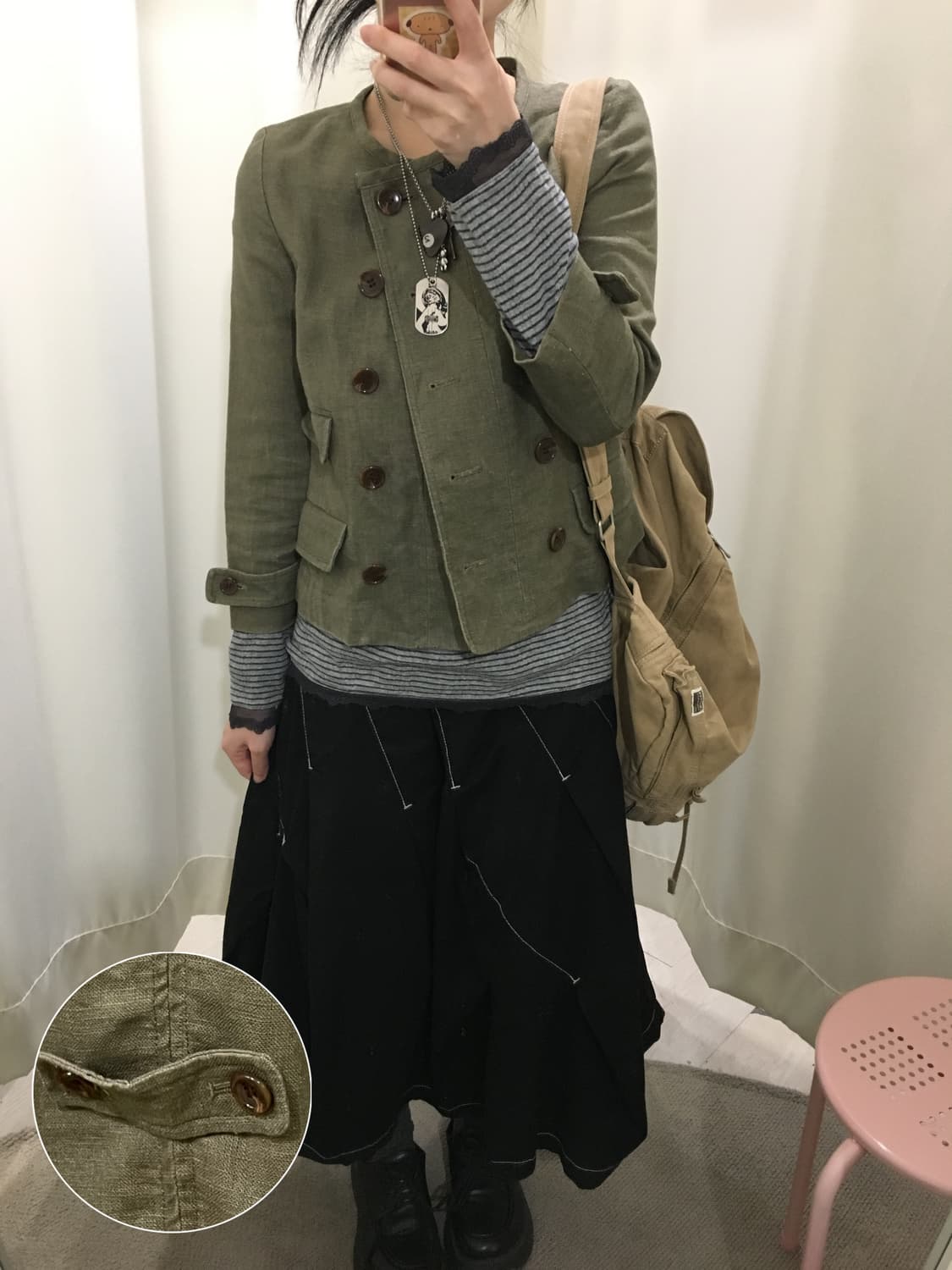 Double-Breasted Linen Jacket 상품이미지1